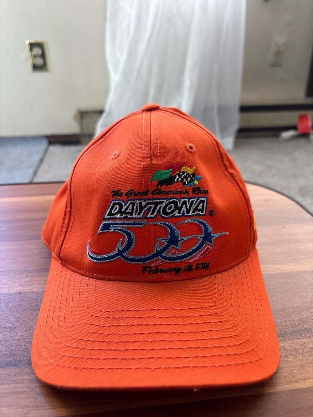 Nascar Daytona 500 2001 Snapback Hat Orange Racing Cap